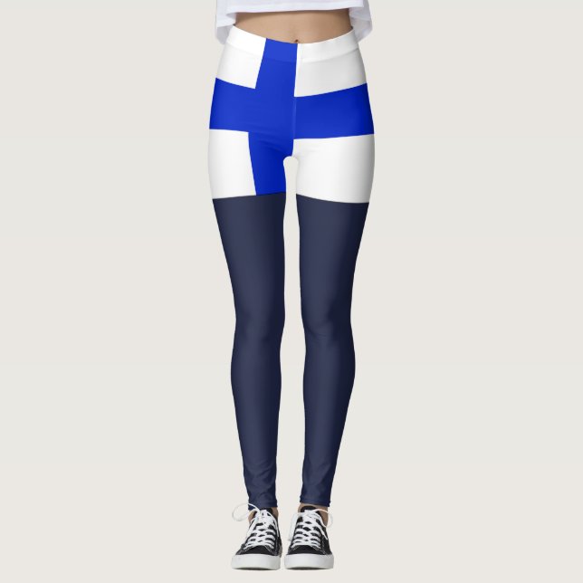 Leggings Bandera de Finlandia (Anverso)