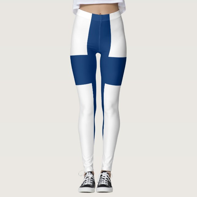 Leggings Bandera de Finlandia (Anverso)