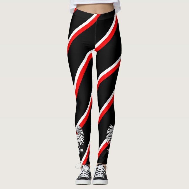 Leggings Bandera de franjas polacas (Anverso)