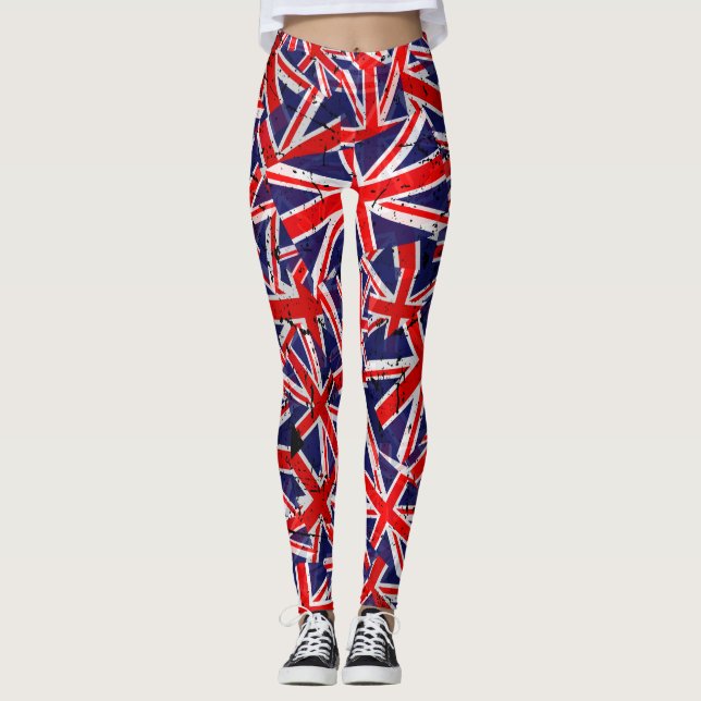 Leggings Bandera de Jack de Unión | Bandera del Reino Unido (Anverso)