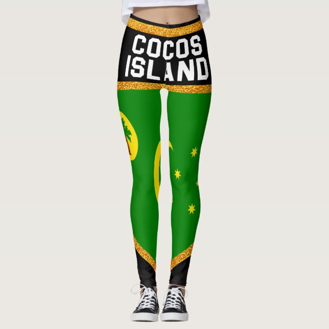 Leggings Bandera de la isla de Cocos (Anverso)