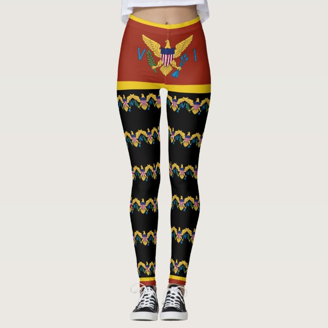 Leggings Bandera de las Islas Vírgenes de los Estados Unido (Anverso)