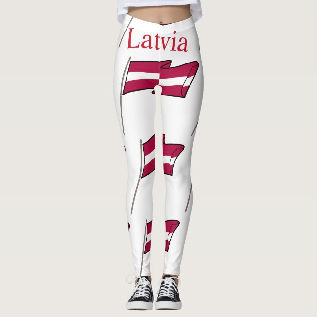 Leggings Bandera de Letonia Thunder_Cove (Anverso)