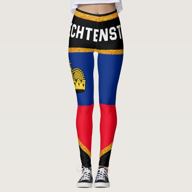 Leggings Bandera de Liechtenstein (Anverso)