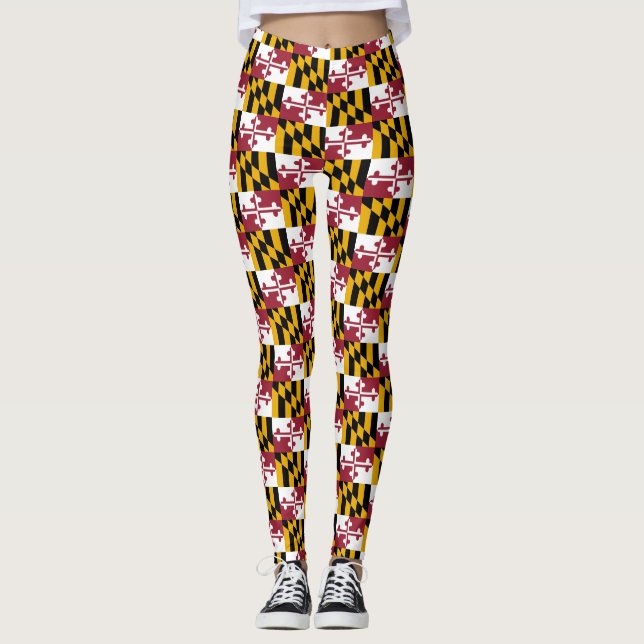 Leggings Bandera de Maryland, bandera de los Estados Unidos (Anverso)