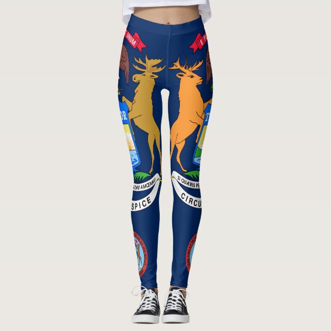 Leggings Bandera de Michigan (Anverso)