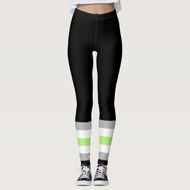 Leggings Bandera de orgullo agénero (Anverso)