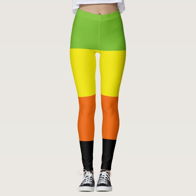 Leggings Bandera de Orgullo Aromántico (Anverso)