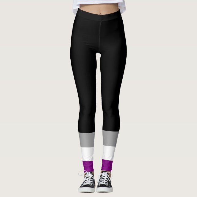 Leggings Bandera de Orgullo Asexual (Anverso)