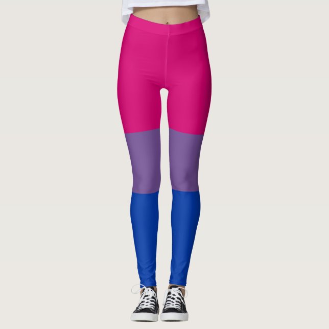 Leggings Bandera de orgullo bisexual (Anverso)