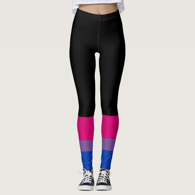 Leggings Bandera de orgullo bisexual (Anverso)