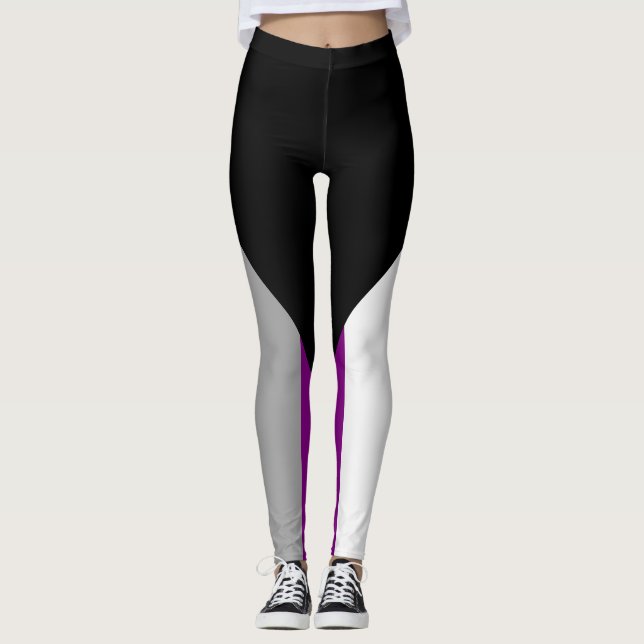 Leggings Bandera de Orgullo Demisexual (Anverso)