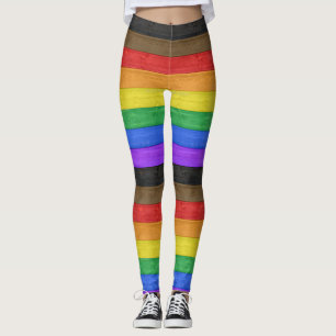 Leggings Bandera de orgullo gay inclusiva de SlipperyJoe's 