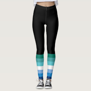 Leggings Bandera de Orgullo Gay Masculino (Azul)