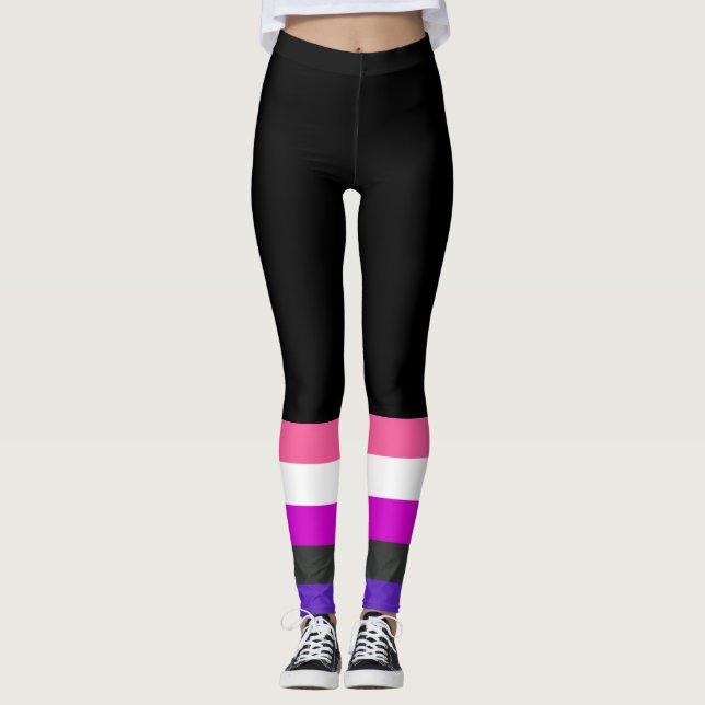 Leggings Bandera de orgullo genderfluid (Anverso)