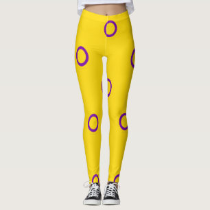 Leggings Bandera de orgullo intersexual de SlipperyJoe's fo
