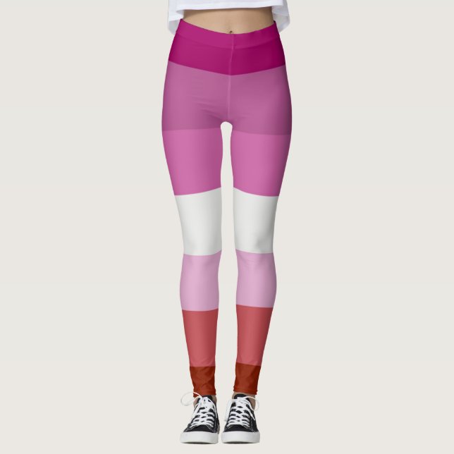 Leggings Bandera de orgullo lésbico (Anverso)
