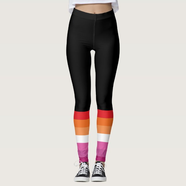 Leggings Bandera de orgullo lésbico (Anverso)