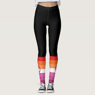 Leggings Bandera de orgullo lésbico WLW (Atardecer)