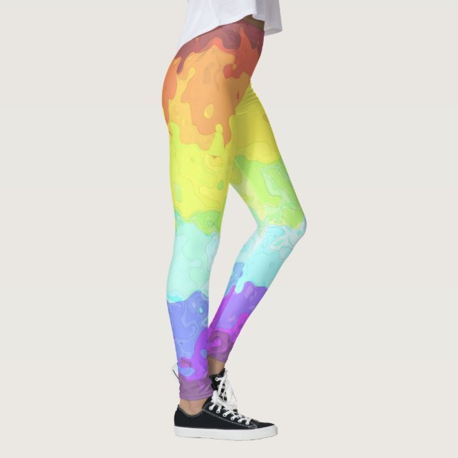 Leggings Bandera de Orgullo Neurogénero Abstracta Boho Groo (Derecha)