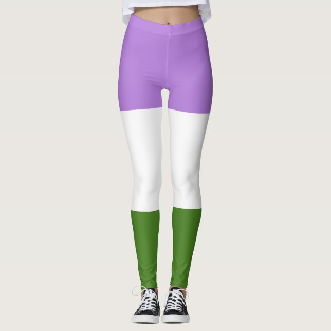 Leggings Bandera de Orgullo Queer (Anverso)
