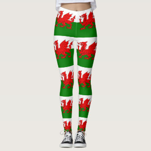 Leggings Bandera de País de Gales Galés Baner Cymru