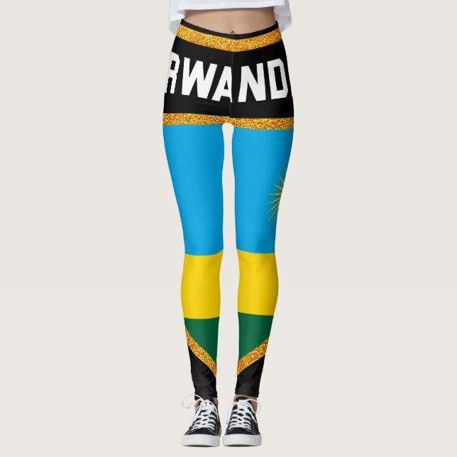 Leggings Bandera de Ruanda (Anverso)