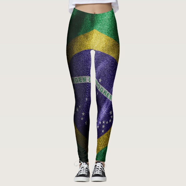 Leggings Bandera de seda de Brasil (Anverso)