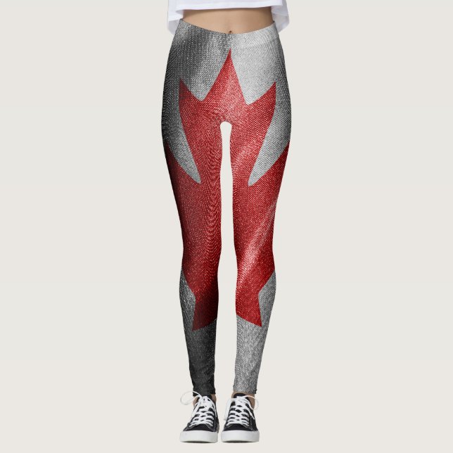 Leggings Bandera de seda de Canadá (Anverso)