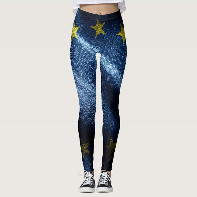 Leggings Bandera de seda de la UE (Anverso)