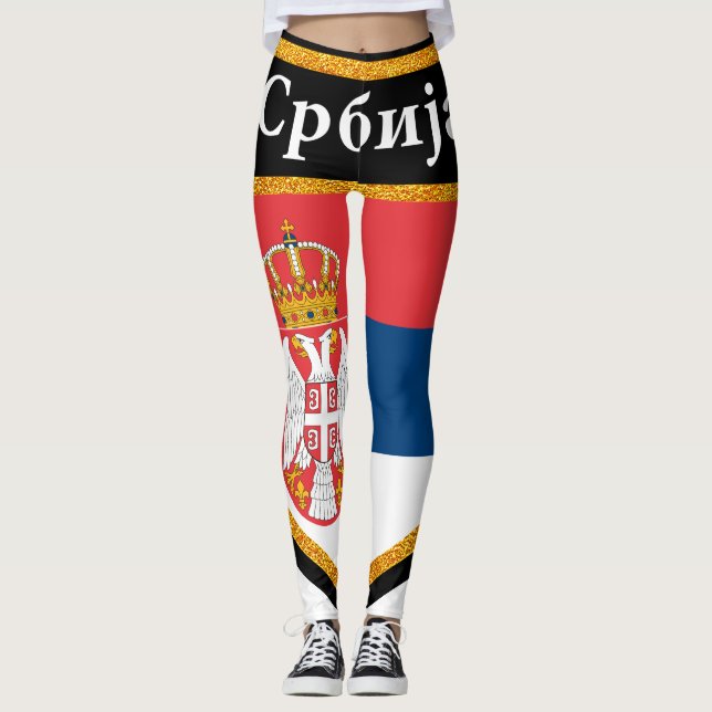 Leggings Bandera de Serbia (Anverso)