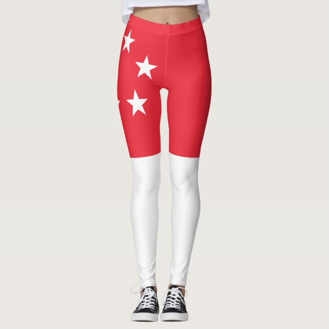 Leggings Bandera de Singapur (Anverso)