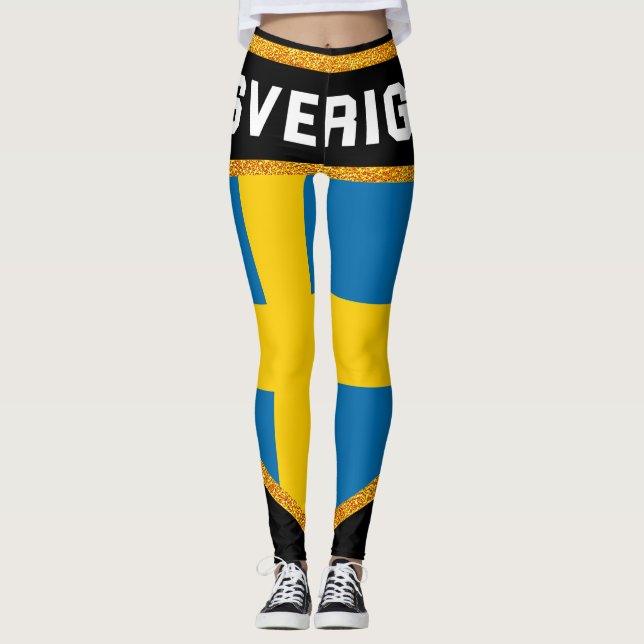 Leggings Bandera de Suecia (Anverso)