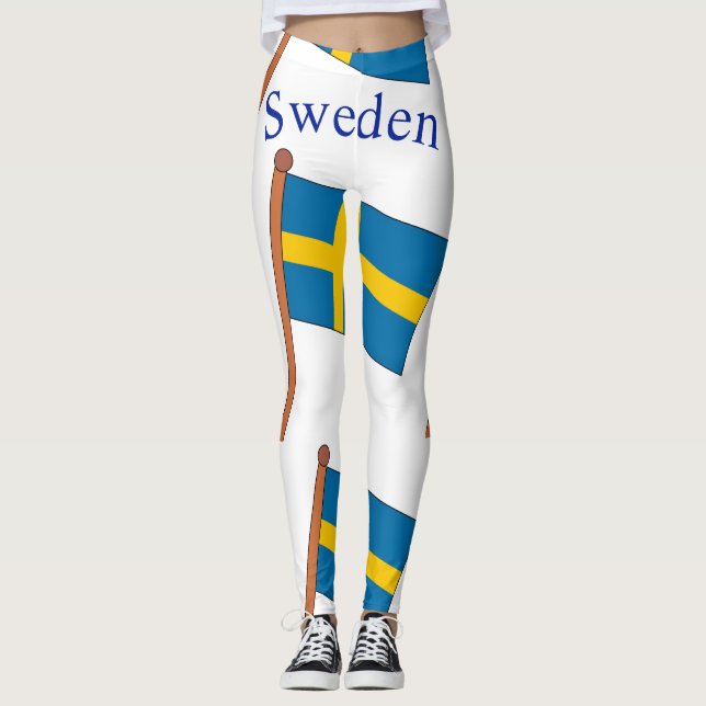 Leggings Bandera de Suecia Thunder_Cove (Anverso)