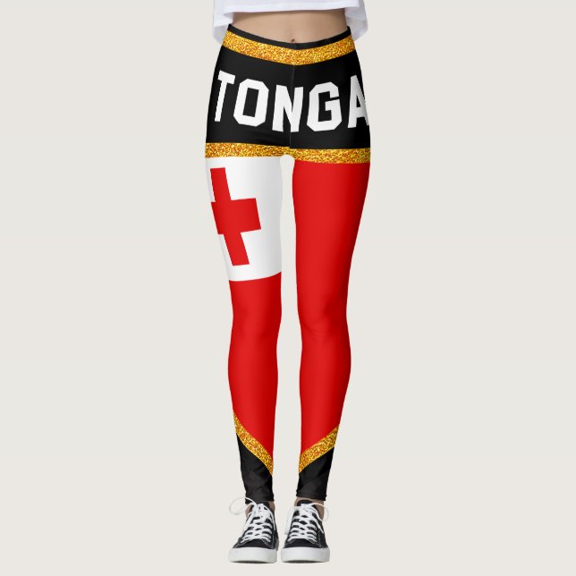 Leggings Bandera de Tonga (Anverso)