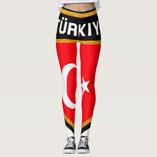 Leggings Bandera de Turquía (Anverso)