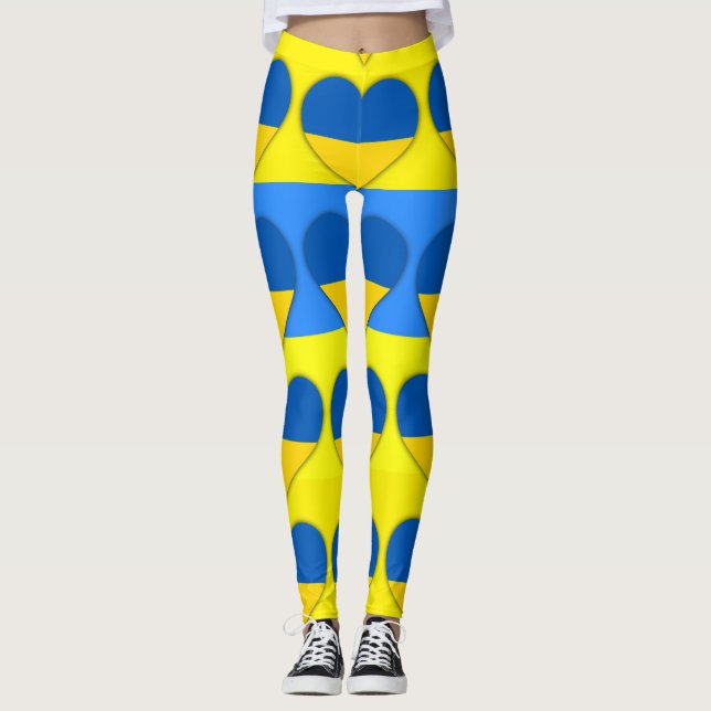 Leggings Bandera de Ucrania azul Thunder_Cove  (Anverso)
