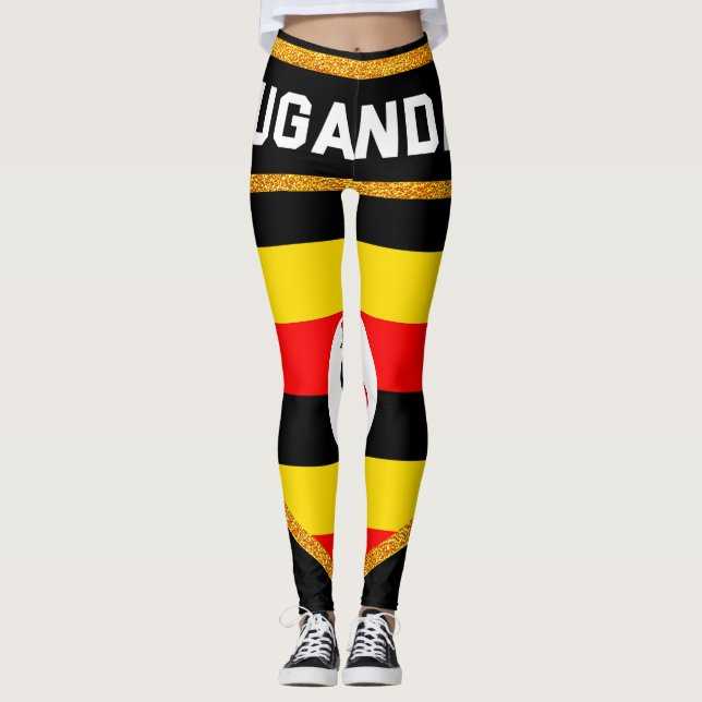 Leggings Bandera de Uganda (Anverso)