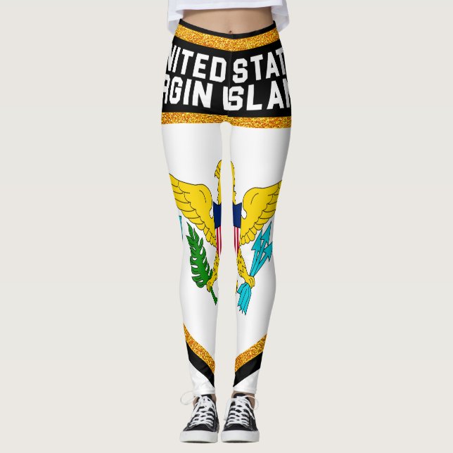 Leggings Bandera de United States Virgin Islands (Anverso)