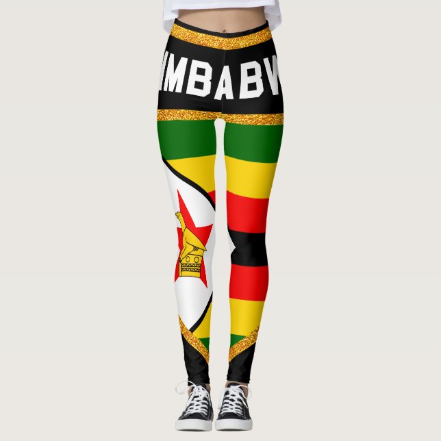 Leggings Bandera de Zimbabwe (Anverso)