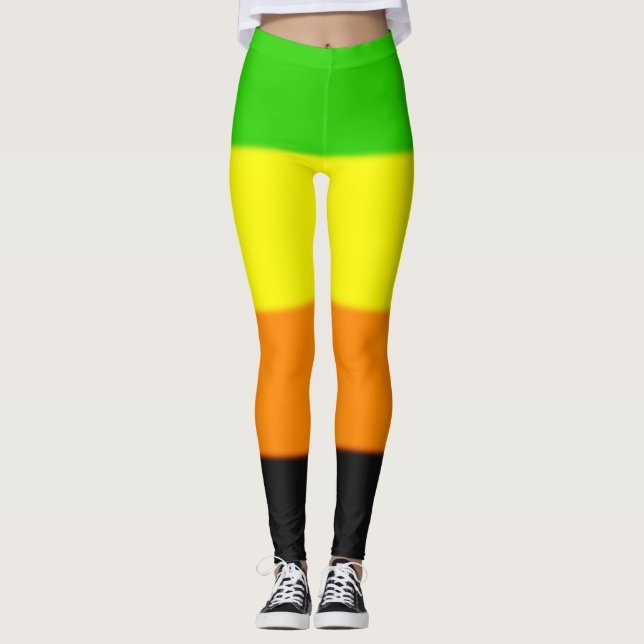 Leggings Bandera del orgullo amoroso caído (Anverso)