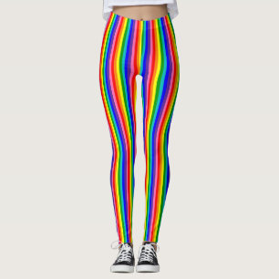 Leggings Bandera del orgullo arcoiris de ocho bandas vertic