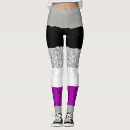 Leggings Bandera del orgullo asexual/azé