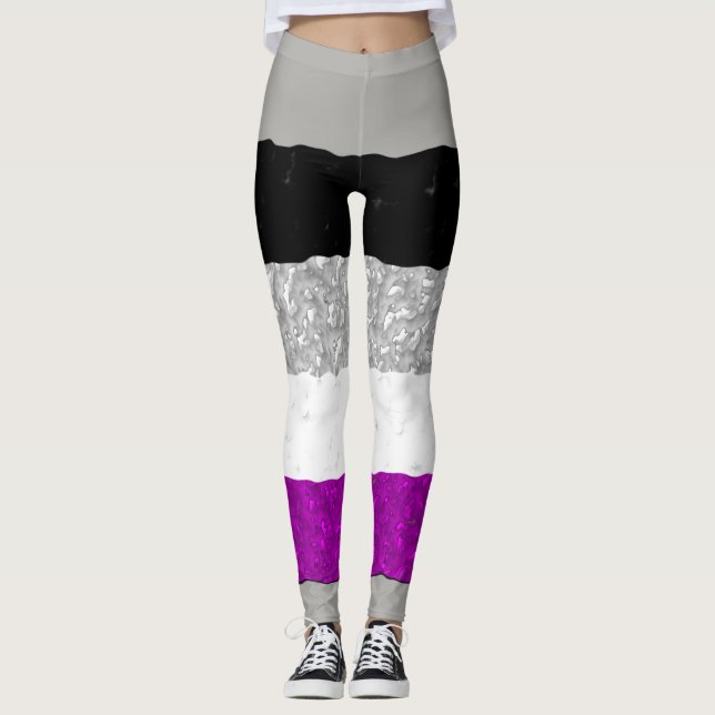 Leggings Bandera del orgullo asexual/azé (Anverso)