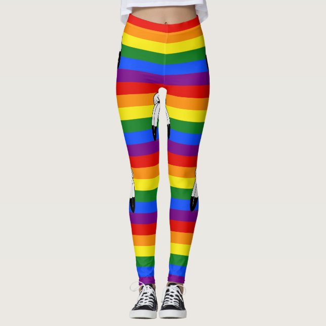 Leggings bandera del orgullo de dos espíritus de SlipperyJo (Anverso)