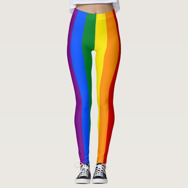 Leggings Bandera del orgullo gay del arco iris de LGBT (Anverso)