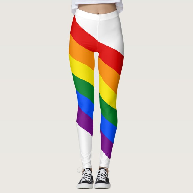 Leggings Bandera del orgullo gay del arco iris de LGBT (Anverso)