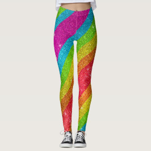 Leggings Bandera del orgullo gay Purpurina arcoiris parkles