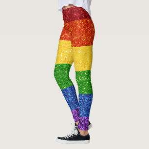 Leggings Bandera del orgullo gay Purpurina LGBT
