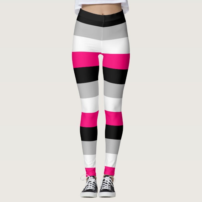 Leggings Bandera del Orgullo Gynephilia Banda horizontal (Anverso)